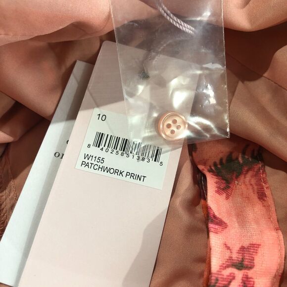 NEW Rachel Parcell Floral Chiffon Midi Dress Womens 10 Bow Neck Puff Long Sleeve - Picture 11 of 11